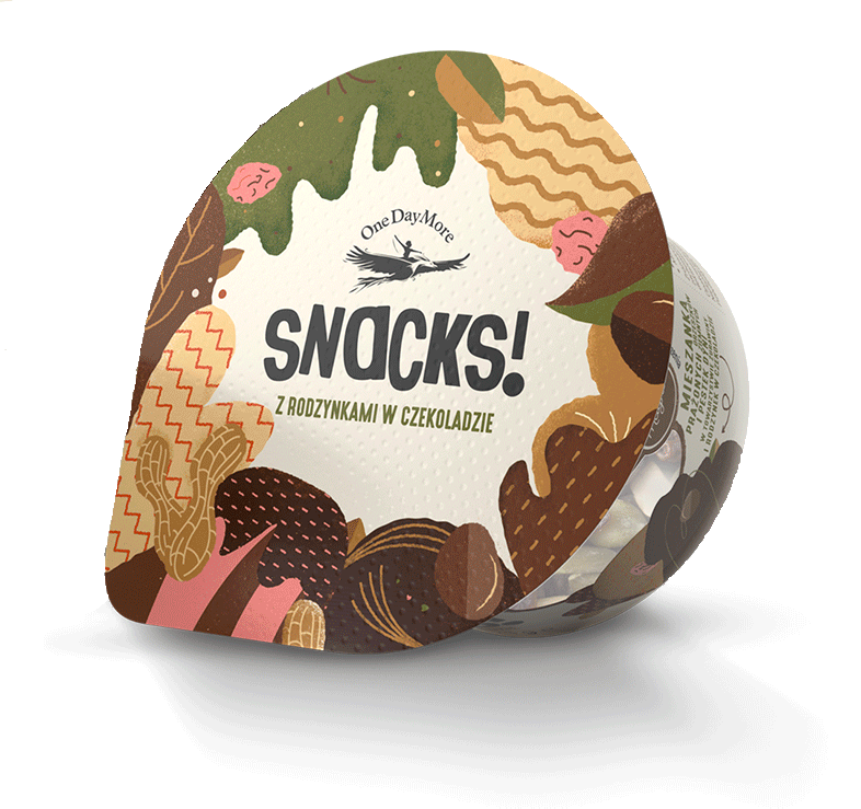 Kubek Snacks! z rodzynkami w czekoladzie