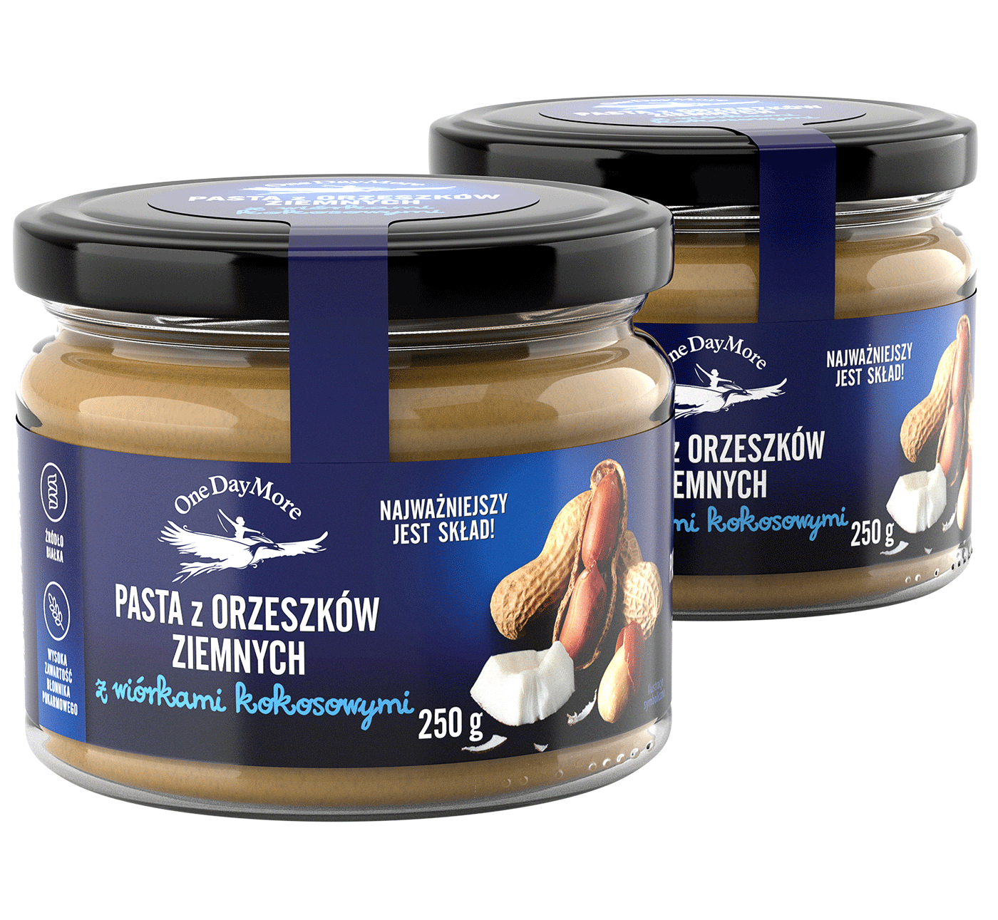 Pasta z orzeszków ziemnych z kokosem Zestaw OneDayMore