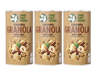 Granola cynamonowa z orzechami zestaw tub OneDayMore