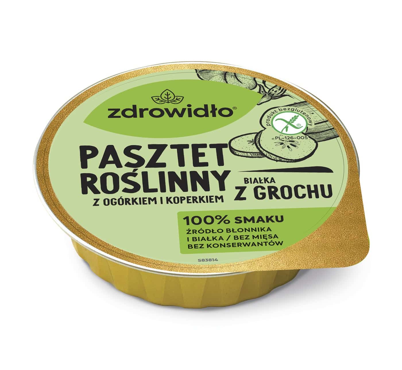 Pasztet 100% roślinny z ogórkiem i koperkiem Zdrowidło