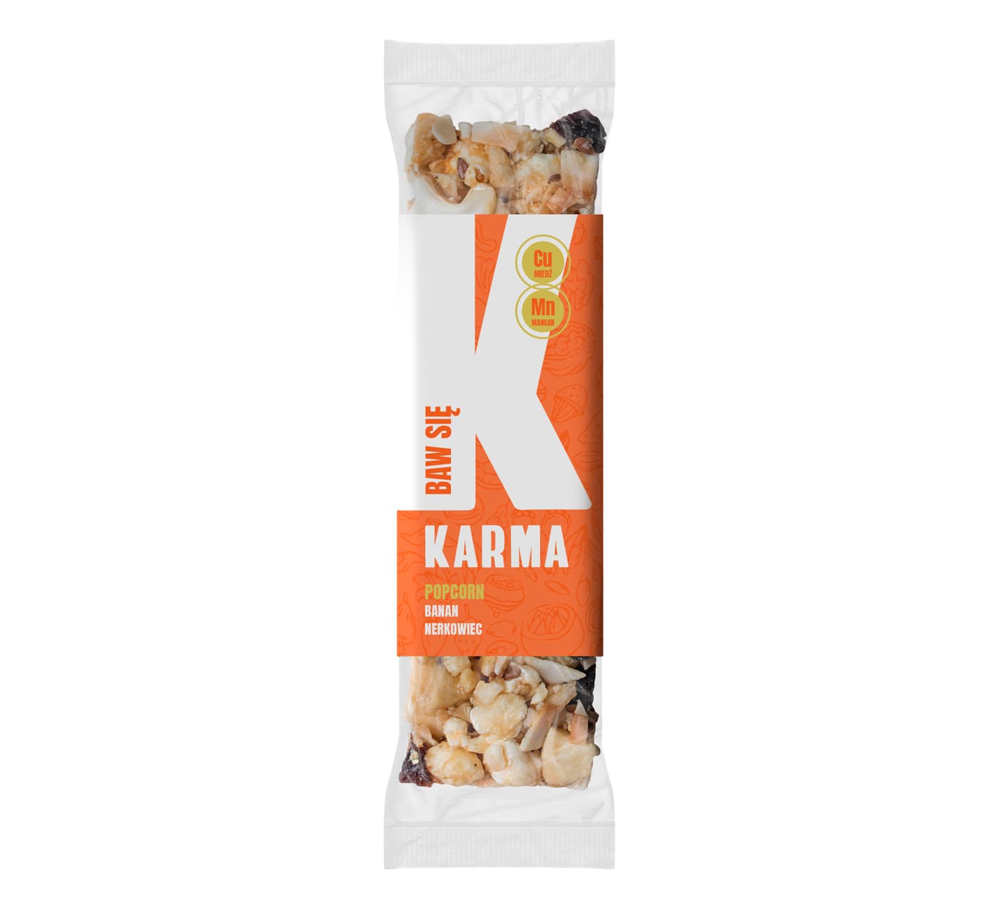 Baton bananowy z nerkowcem i popcornem - BAW SIĘ Karma