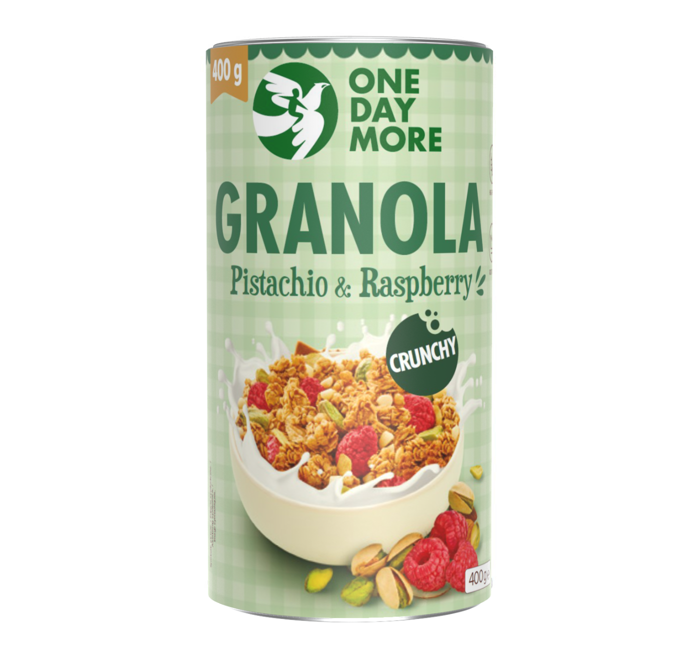 Granola Pistacjowa z malinami 400g