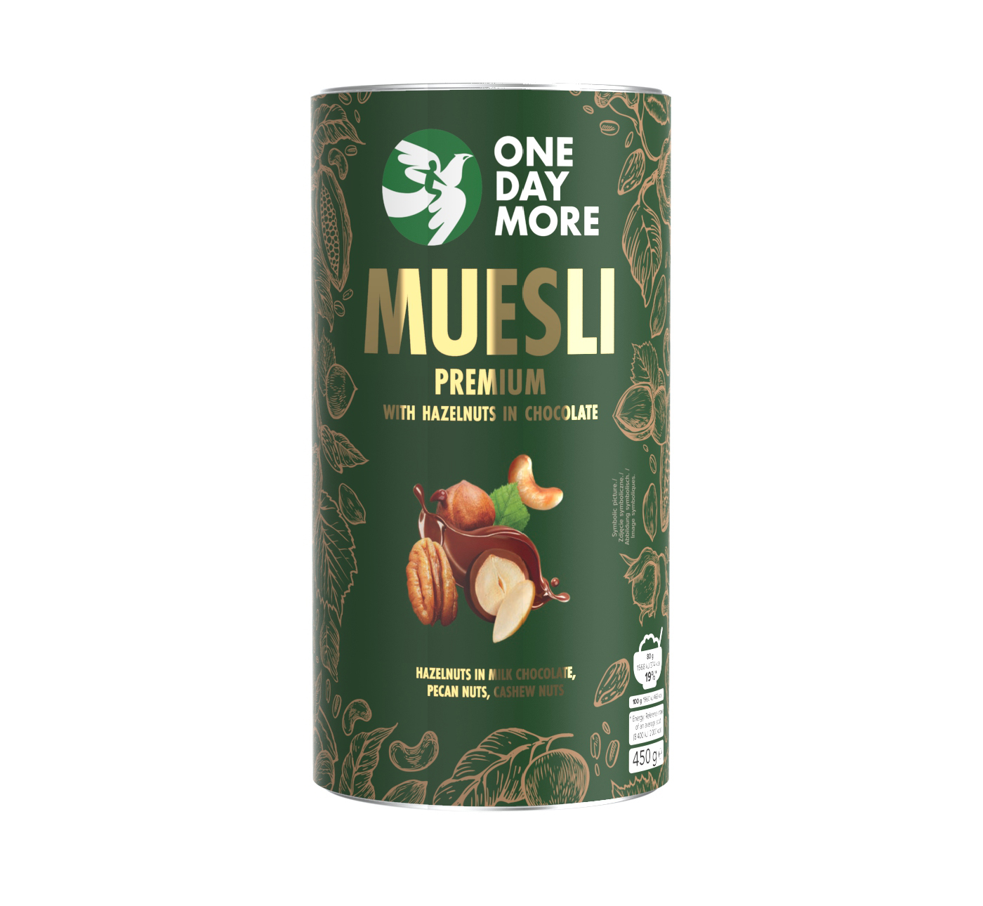 Musli Premium z orzechami laskowymi w czekoladzie 450g