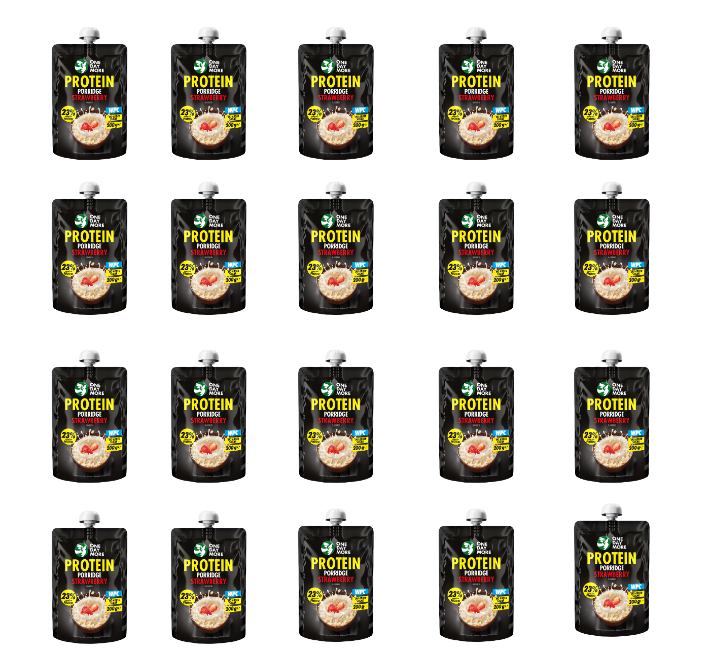 Owsianka Proteinowa o smaku truskawkowym zestaw 20 x 200g