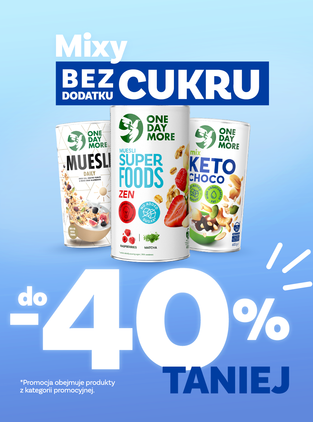 Promocja na mieszanki musli, granoli i owsianek bez dodatku cukru 22.04-28.04